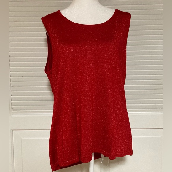 EUC Choices Red Sleeveless Sweater Size Petite XL - Picture 2 of 10